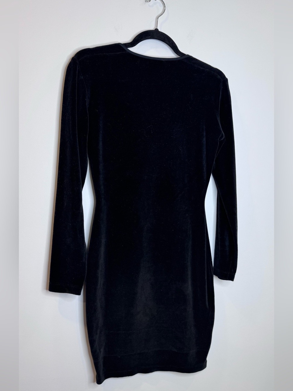 Vintage Kookai Black Velvet Mini Dress Whimsigoth 90s Gothic whimsigoth sz small - Picture 6 of 6